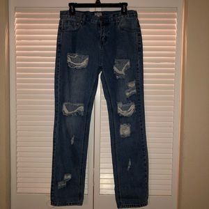 Tobi Distressed Boyfriend Jeans